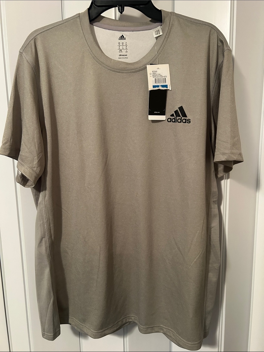adidas Men's Gray Performance Short-Sleeve T-Shirt